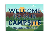 "Welcome to Our Campsite" Customizable Magnet