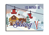 "I'd Rather be Skiing" Magnet