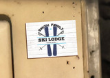 "Family Ski Lodge" Customizable Magnet