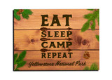 "Eat, Sleep, Camp" Customizable Magnet