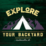 "Explore Your Backyard" Customizable Sticker