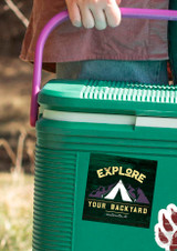 "Explore Your Backyard" Customizable Sticker