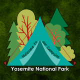 "Welcome to Our Campsite" Customizable Sticker