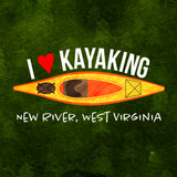 "I Heart Kayaking" Customizable Sticker