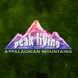 "Peak Living" Mountains Customizable Sticker