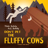 "Don't Pet the Fluffy Cows" Customizable Sticker
