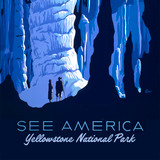 "See America" Caverns Customizable Sticker