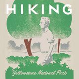 "Hiking" Retro Customizable Sticker