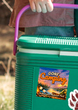 "Gone Camping" Campsite Customizable Sticker