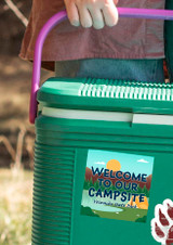 "Welcome to Our Campsite" Customizable Sticker