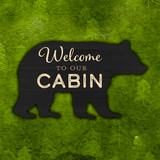 "Welcome to Our Cabin" Sticker