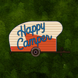 "Happy Camper" Sticker