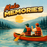 "Make Memories" Canoers Sticker