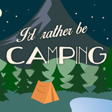 "I'd Rather be Camping" Sticker