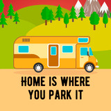 "Home is Where You Park it" Sticker