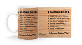 "Camping Rules" Wood Panel Customizable Mug