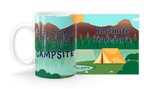 "Welcome to Our Campsite" Customizable Mug