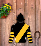 Kentucky Derby Jockey Silk Door Hanger - with Helmet 