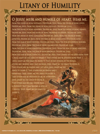 Litany of Humility Poster - Nelson Gifts Wholesale