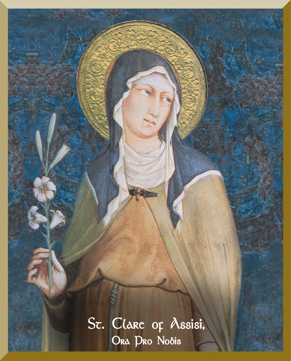 St. Clare of Assisi Wall Plaque - Nelson Gifts Wholesale