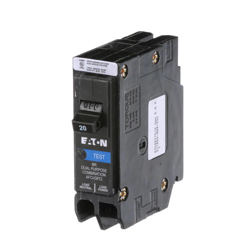 Eaton BRP120DF 20 Amp 1 Pole AFCI/GFCI Dual Function Circuit Breaker