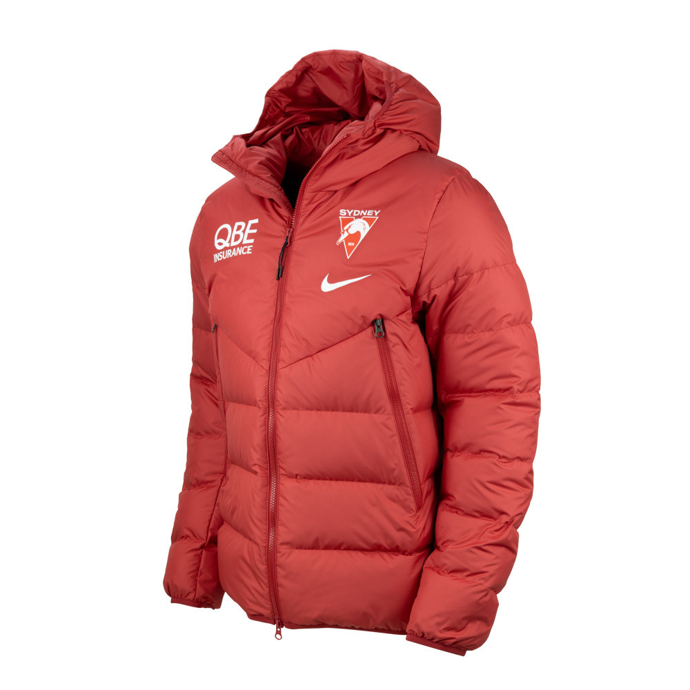 nike puffer jacket mens red