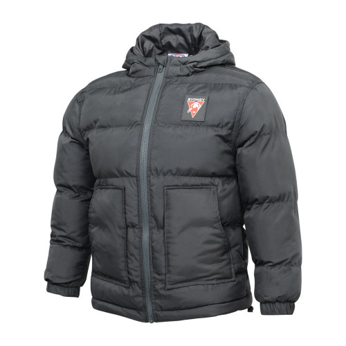 Sydney Swans Youth Hooded Puffer Jacket