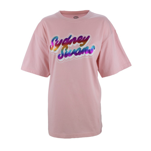 Sydney Swans Adult Mens Metallic Logo Tee