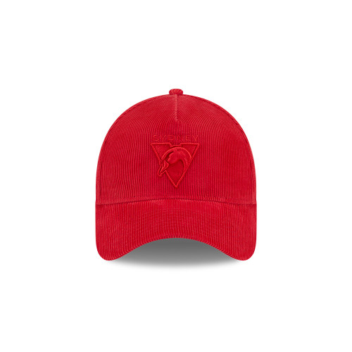 Sydney Swans 2026 New Era 9Forty A-Frame Cord Tonal Cap Red