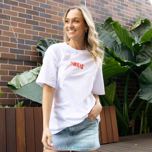 Sydney Swans AFLW S9 Adults Lifestyle Tee Grey