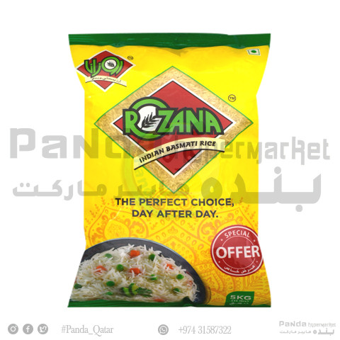 Rozana Basmati Rice 5kg - Panda.qa