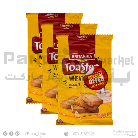 Britannia Wheat Rusk 305GmX3Pcs - Panda.qa