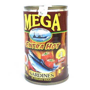 Mega Sardines Intomato Sauce Extra Hot 155gm