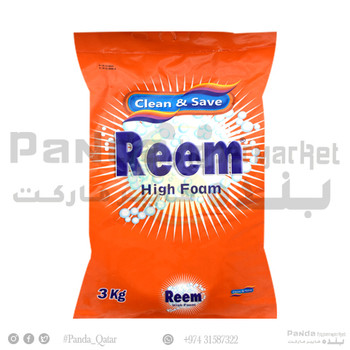 Reem High Foam Detergent Powder 3Kg
