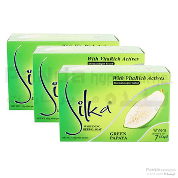 Silka Green Pappaya Soap 135gmX3pcs