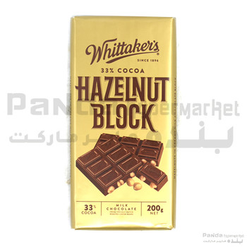 Whittakers Chocolate Hazelnut Block 200G