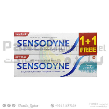 Sensodyne Deep Clean Gel Toothpaste 75ml 1+1Free