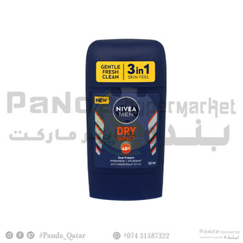 Nivea Deo Stick Male Dry Impact 50Ml Regular