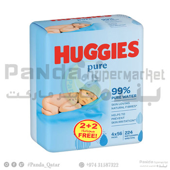 Huggies Baby Wipes Pure 2+2