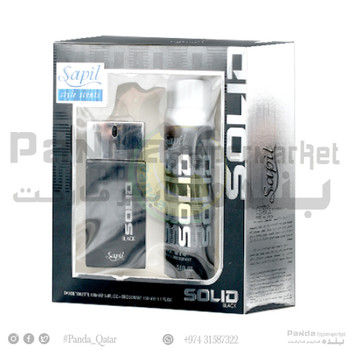 Sapil Solid Black EDT+Deo 100Ml+150Ml