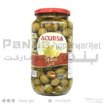 Acorsa Olives Green Plain Jar 575Gm