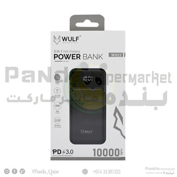 Wulf 3IN1 Fast Charging Power Bank 10000MAH