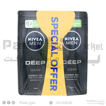 Nivea Shower Gel Men Deep 250mlX2pcs