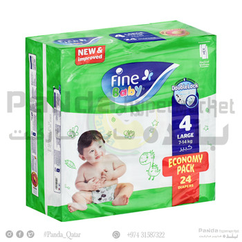 Fine Baby Diaper.Eco Large-4 (7-14 Kg) 24S.Regular