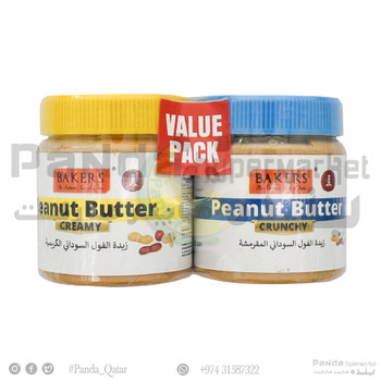 Bakers Peanutbutter 340GmX2 Asstd
