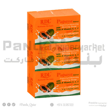 RDL PAPAYA BRIGHTENING SOAP 128GM MILK 4PCS