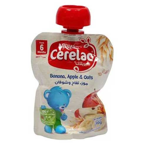 Nestle Cerelac Banana, Apple & Oat 90g