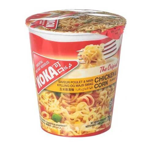 Koka Oriental Instant Noodles Chicken & Corn Flavor 70g
