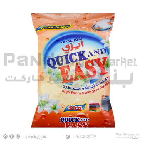 Quick and Easy Detergent Powder 3 KG Bag