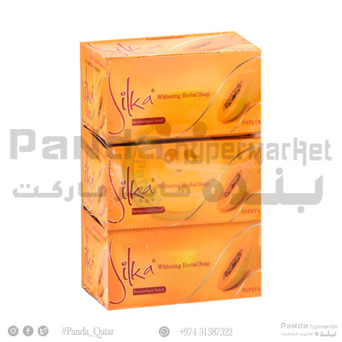Silka Papaya Soap 135gx3 pcs